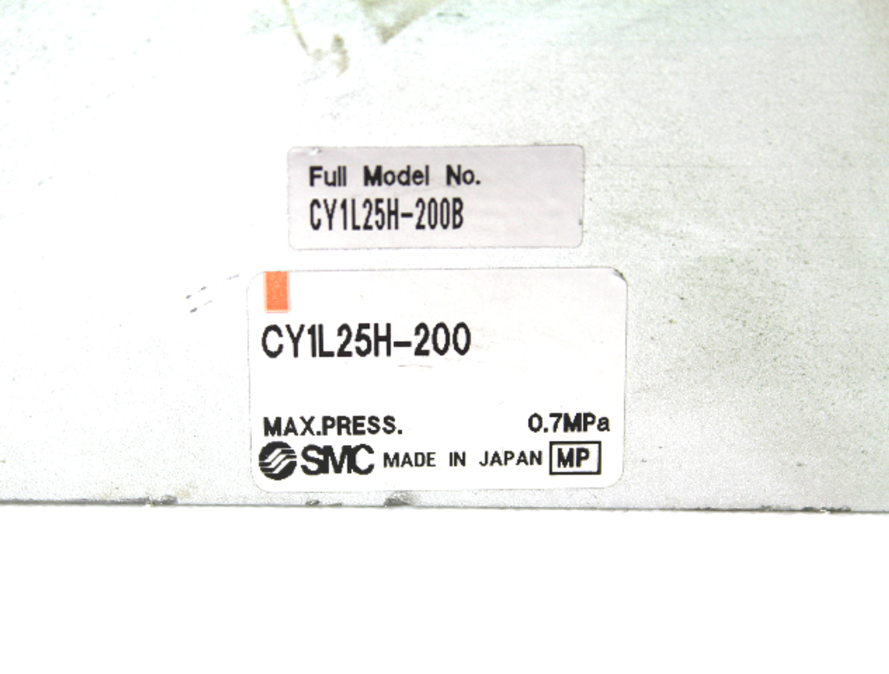 SMC CY1L25H-200B Pneumatic Rodless Guided Cylinder, 25mm Bore, 200mm Stroke, 0.7 MPa