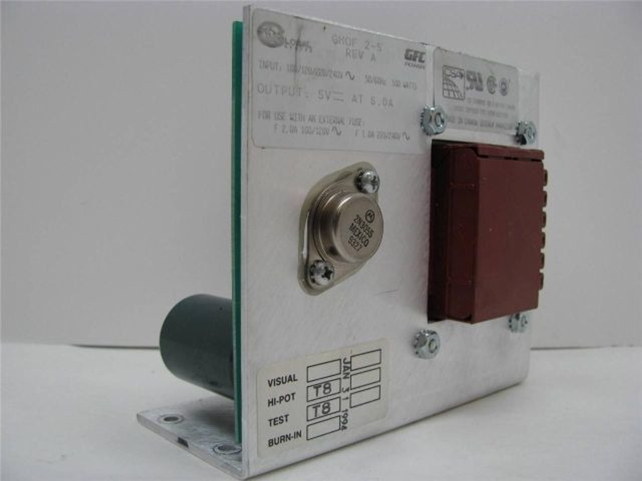 GFC Power GHOF 2-5 Power Supply 5VDC Output 6 Amps Input 100-240VAC