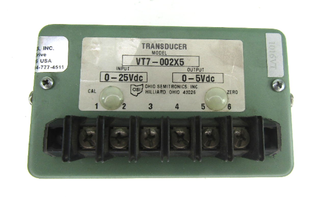 Ohio Semitronics VT7-002X5 Transducer, 25VDC