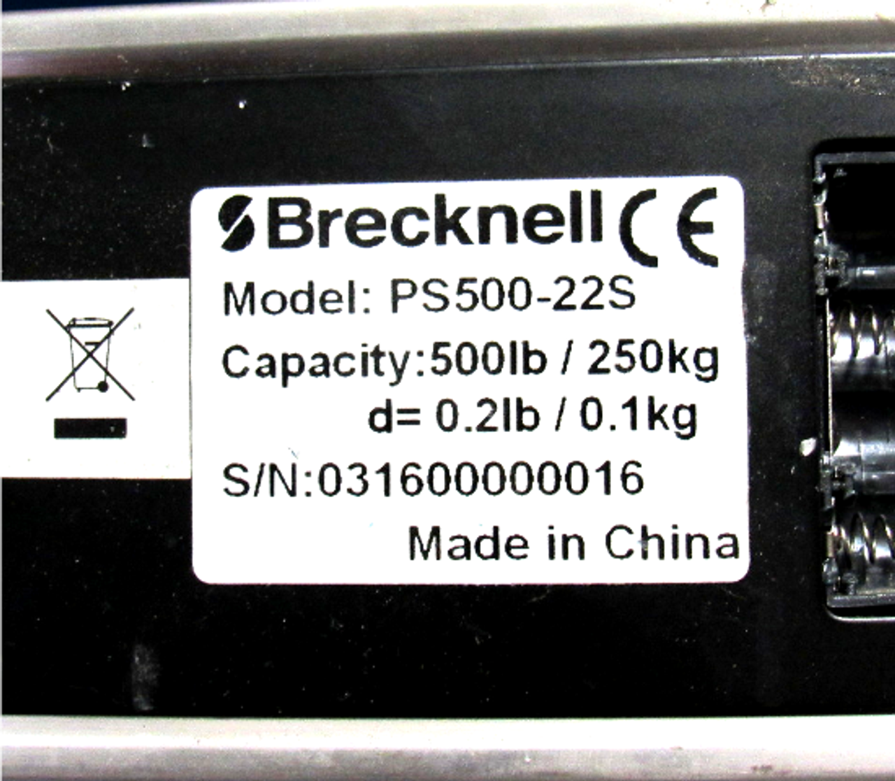 Brecknell PS500-22S Series PS500 Floor Scale, 500 Pound/ 250kg Capacity