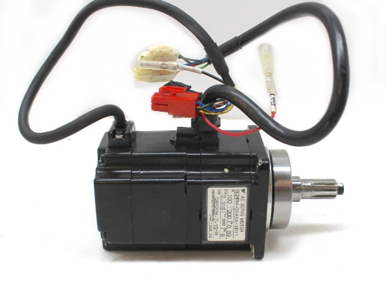 Yaskawa SGMPH-01A1A-YR11 AC Servo Motor 100W, 200V, 0.89A, 3000 RPM, Motoman