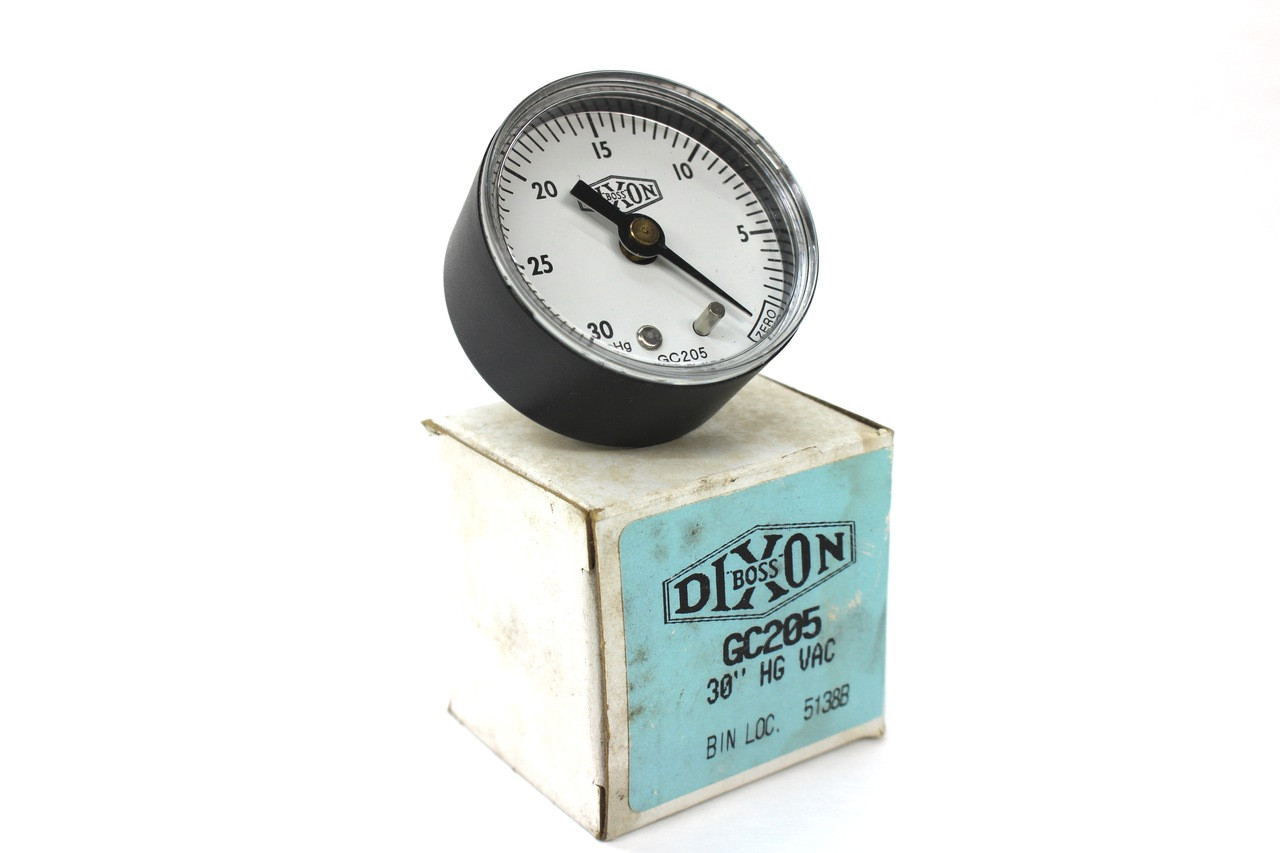 Dixon Boss GC205 Vacuum Gauge Center Back Mount, 30inHg