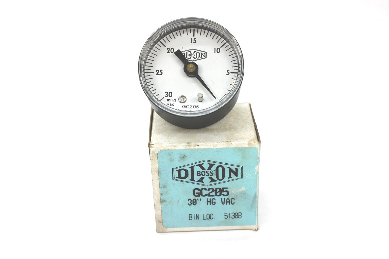 Dixon Boss GC205 Vacuum Gauge Center Back Mount, 30inHg