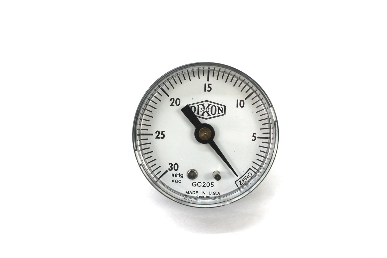 Dixon Boss GC205 Vacuum Gauge Center Back Mount, 30inHg