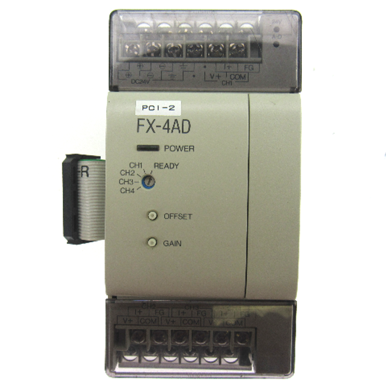 Mitsubishi FX-4AD Programmable Controller Module, 4-Point, 24V DC, Analog to Digital Converter