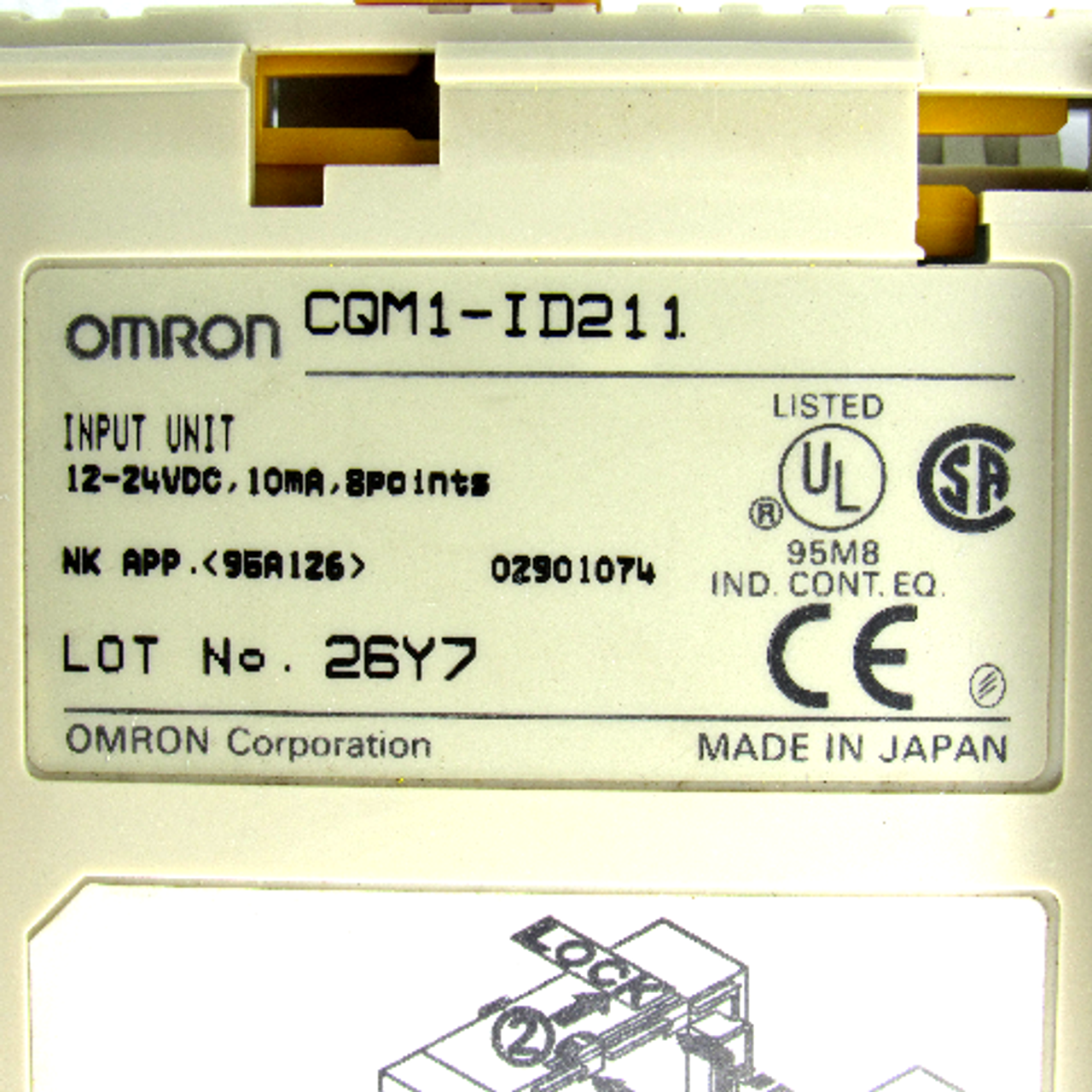 Omron CQM1-ID211 Input Module, 12-24VDC, 10mA, 8-Points