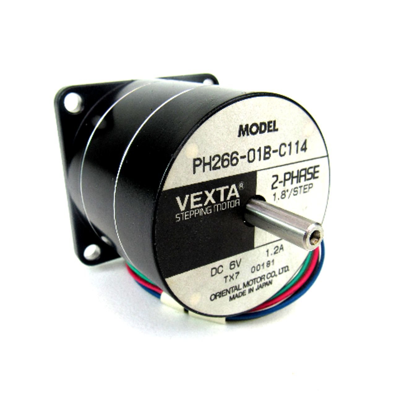 Oriental Motor PH266-01B-C114 VEXTA Stepping Motor, 2-Phase, 6V DC