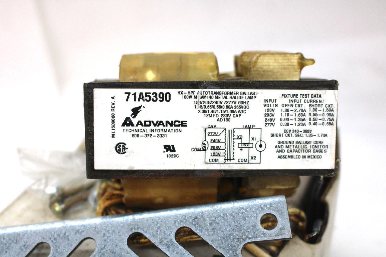 Philips Advance 71A5390-001D Core & Coil Ballast Kit, 100W M90 Metal Halide, 120-277V, NEW