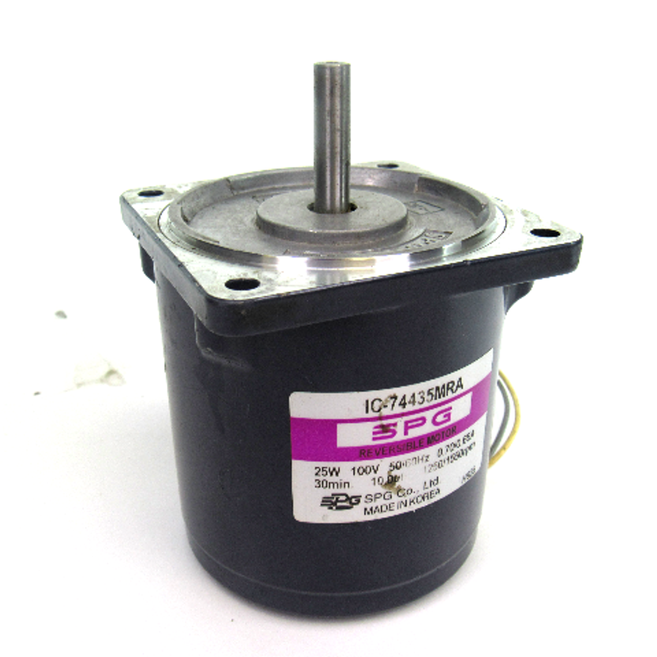 SPG Co. IC-74435MRA Reversible Motor, 25W, 100V, 50/60Hz, 0.70/0.65 Amp, 1250/1550RPM