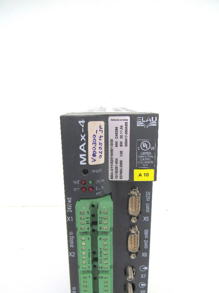 ELAU Schneider Electric MAX-4/11/02/016/08/1/0/00 Servo Drive w/ Profibus DP S