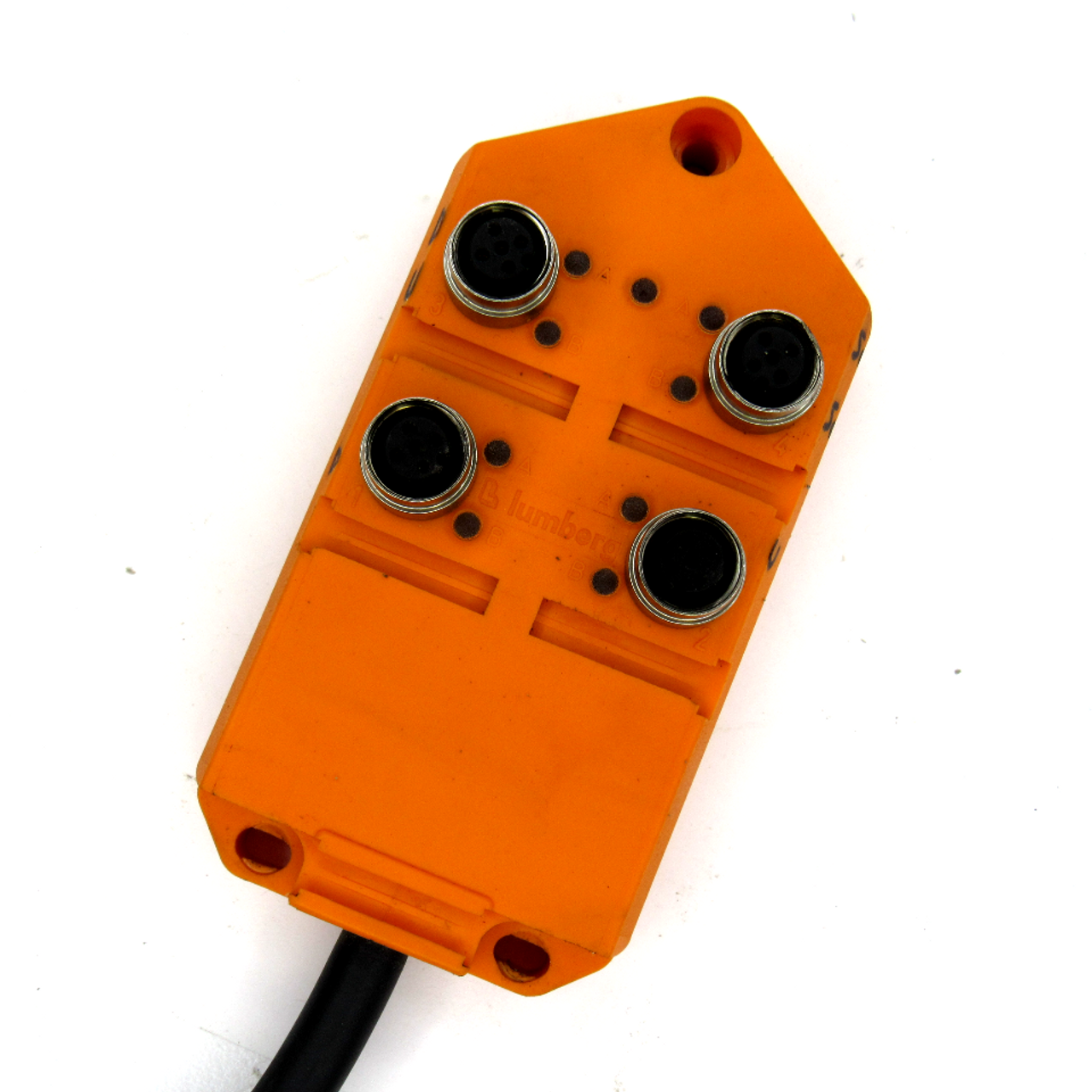 Lumberg ASBV 4/LED 5-256/10M Actuator Sensor Box, 4-Port, 5-Pole