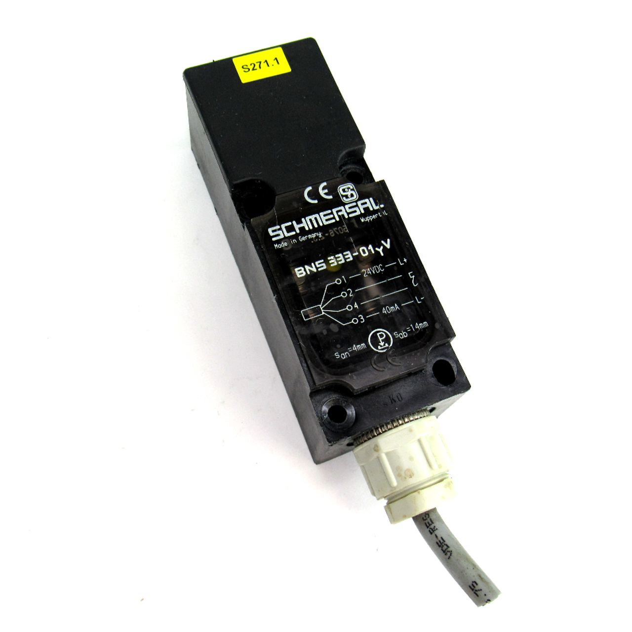 Schmersal BNS 333-01YV Safety Switch Magnetic Sensor, 24V DC, 40mA