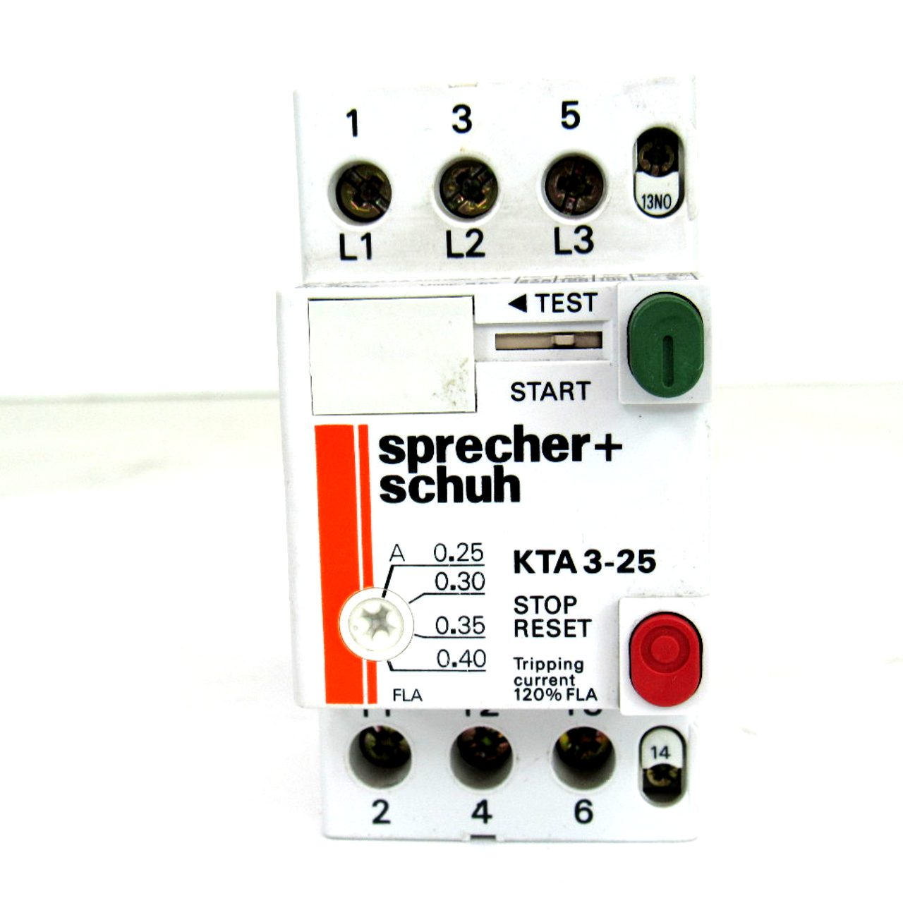 SPRECHER SCHUH MANUAL MOTOR STARTER KTA3-25 .40-.60A N354 SPRECHER SCHUH MANUAL MOTOR STARTER KTA3-25 .40-.60A N354