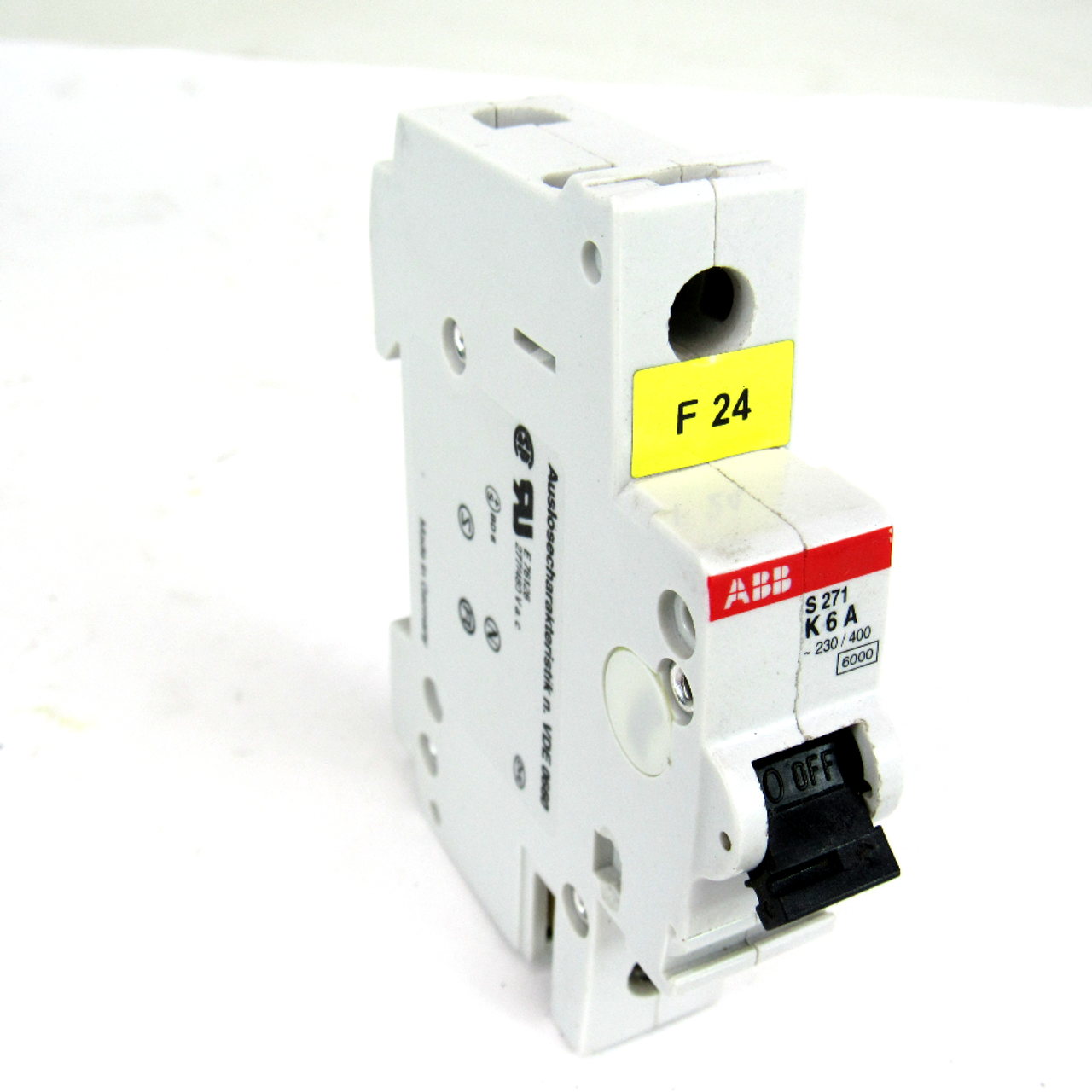 ABB S271 K6A Circuit Breaker, 6 Amp, 1-Pole, 277/480V AC