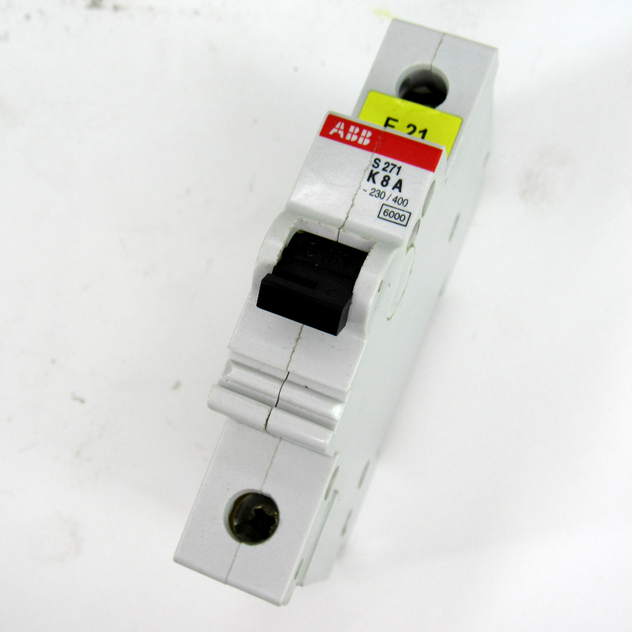 ABB S271 K8A Circuit Breaker, 230/400V AC, 1-Pole, 8 Amp