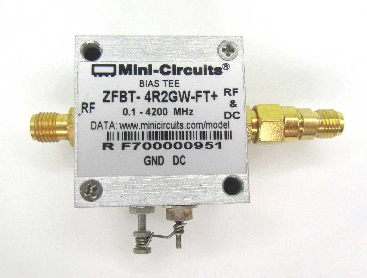 Mini-Circuits ZFBT-4R2GW-FT+ Bias Tee, 0.1-4200MHz