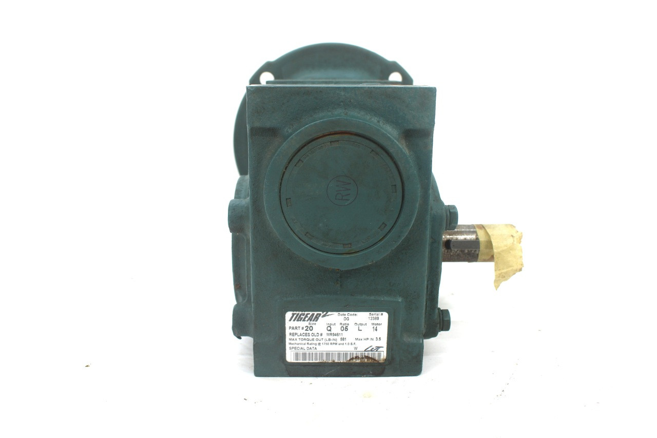 Dodge Tigear MR94611 Gear Reducer, 3.5HP, 1750 RPM, Output Torque: 581