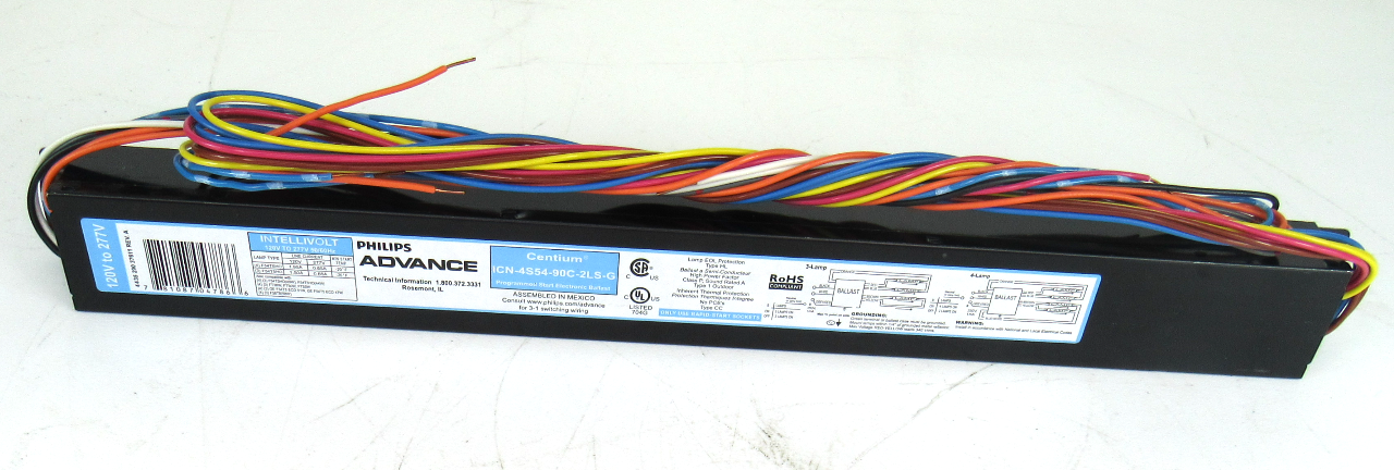 Philips Advance ICN-4S54-90C-2LS-G Electronic Centium Ballast, 120-277V