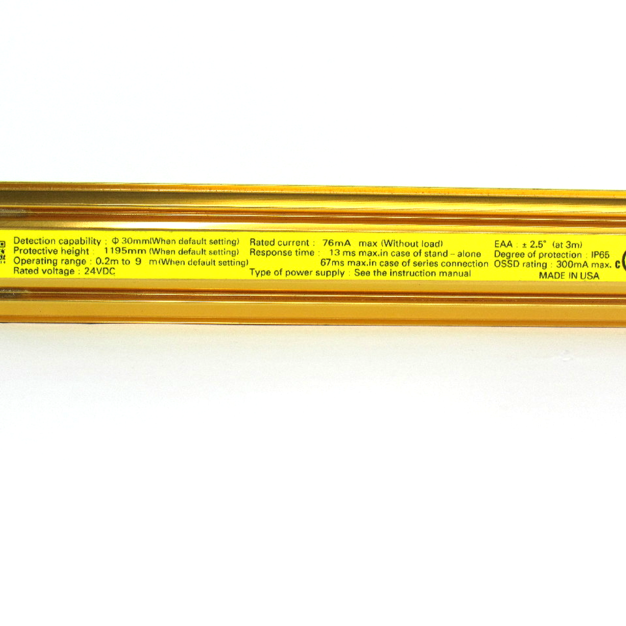 Omron F3SJ-A1195P30-D Safety Light Curtain Receiver, 47"