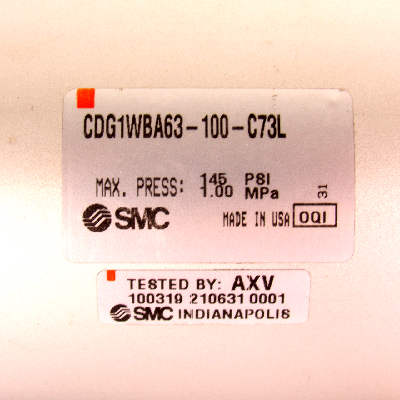 SMC CDG1WBA63-100-C73L Double Rod Round Body Cylinder, 63mm Bore, 100mm Stroke