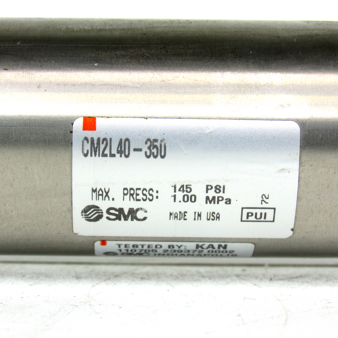 SMC CM2L40-350 Round Body Cylinder, 40mm Bore, 350mm Stroke, Used