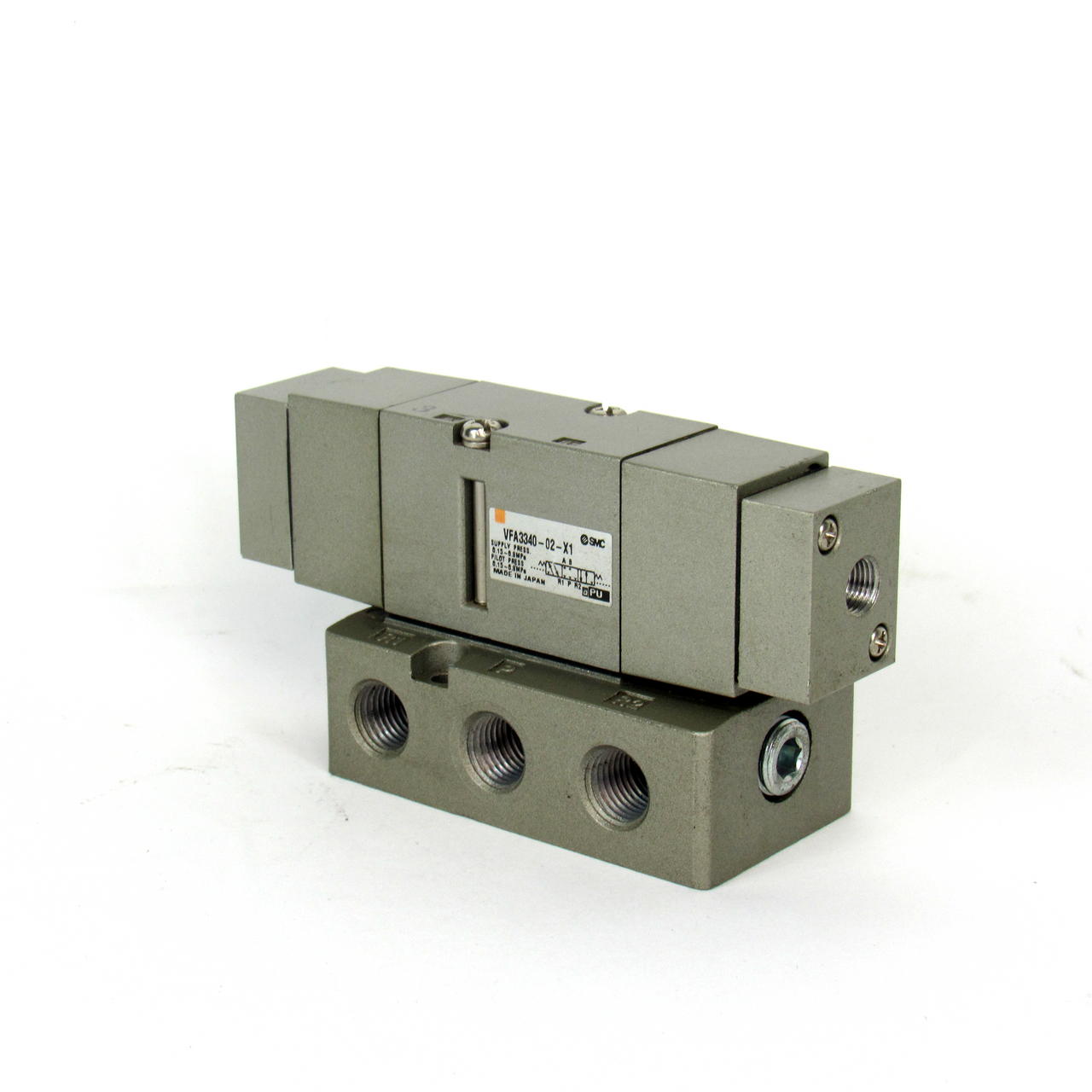 SMC VFA3340-02-X1 Air Operated Valve, Base Mounted, 0.15~0.9MPa