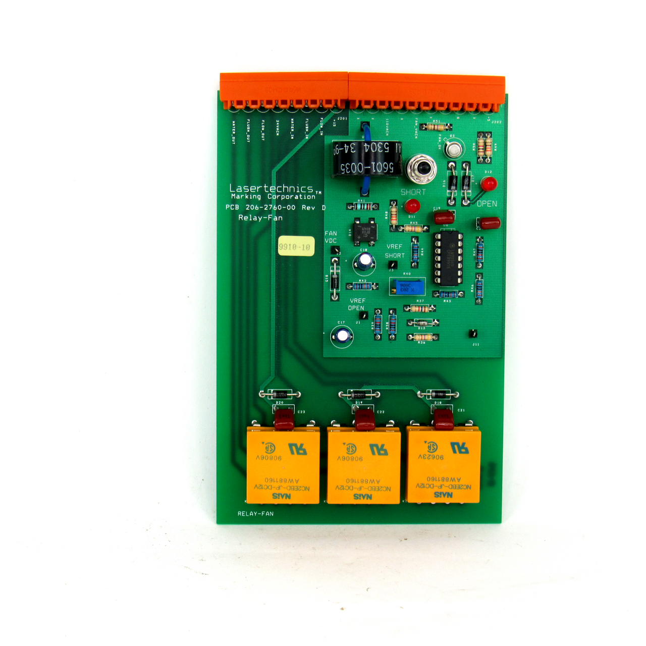 Lasertechnics 206-2760-00 Rev. D PCB Relay-Fan, NEW