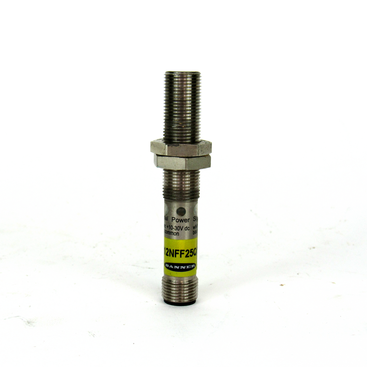 Banner M12NFF25Q8 Photoelectric Proximity Sensor, 10-30V DC, 25mm