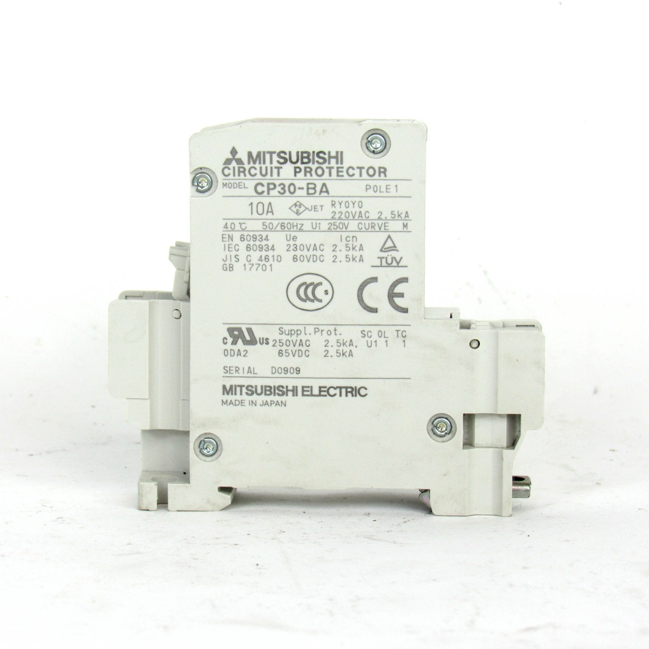Mitsubishi CP30BA Circuit Protector, 10 Amp, 1Pole