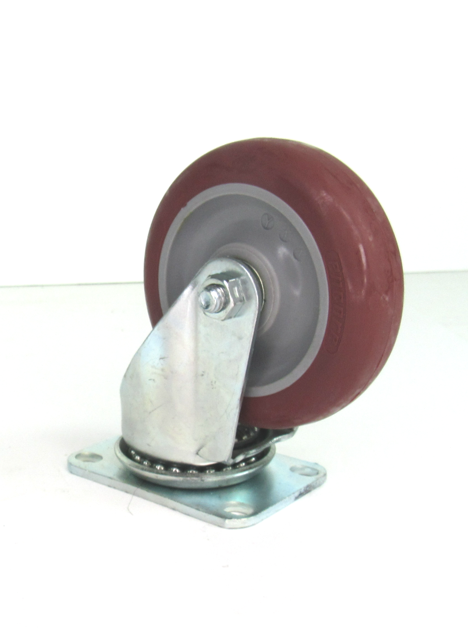 Colson Encore 4" x 1 1/4" Maroon Ecopoly Top Plate Swivel Caster Wheel 220 Lb.