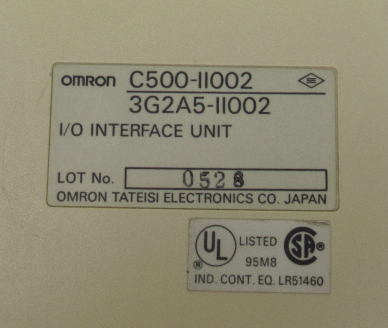 Omron C500-II002 Expansion Rack I/O Interface Unit