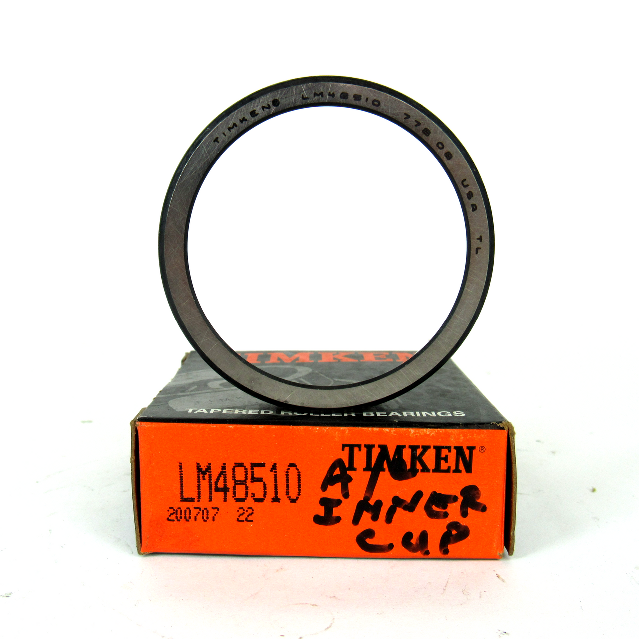 Timken LM48510 Tapered Roller Bearing Inner Cup, 2.56" Cup Outer Diameter