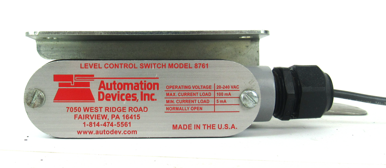 Automation Devices Inc. Model 8761 Level Control Switch