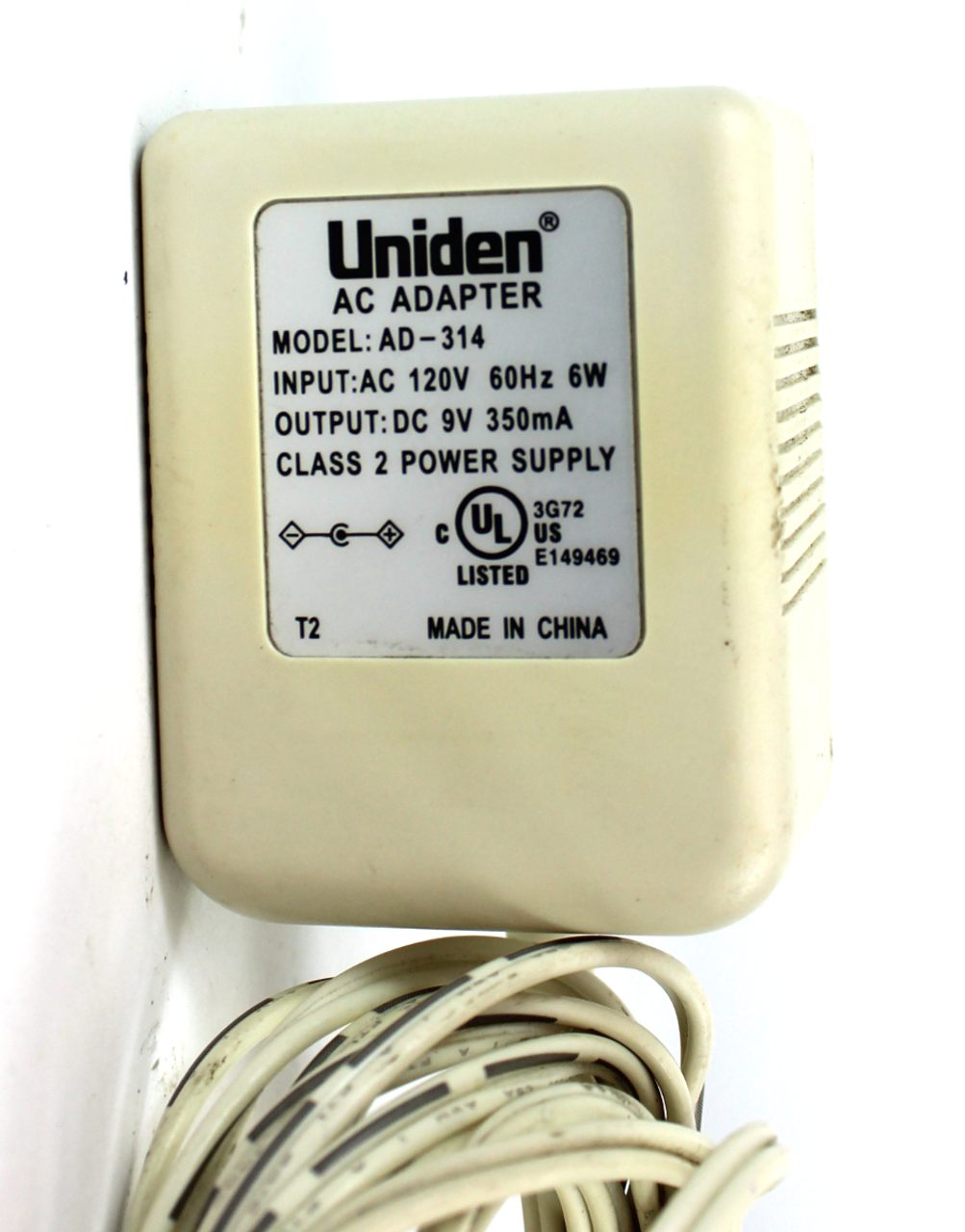 Uniden AD-314 AC Adapter Power Supply
