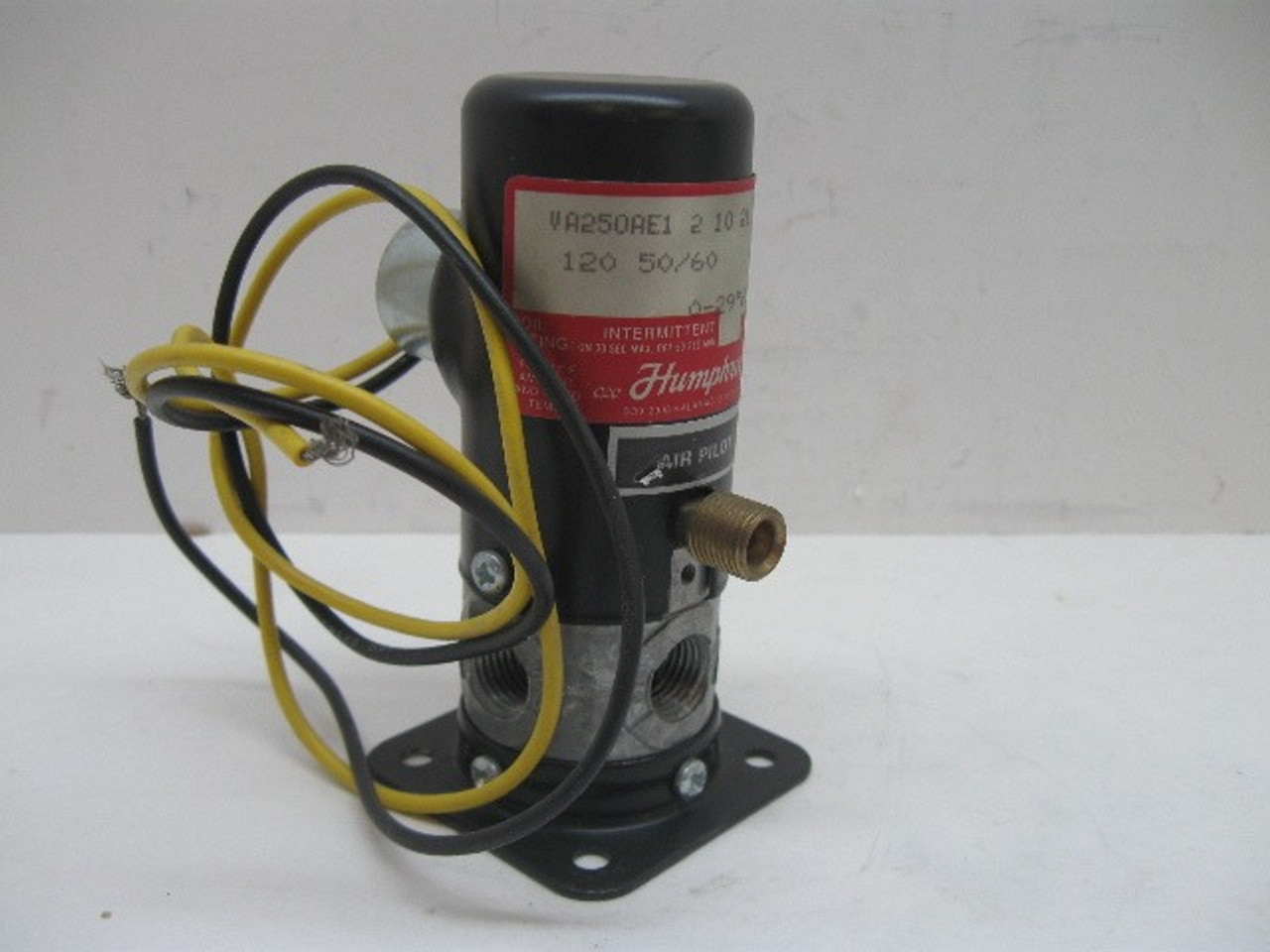 Humphrey VA250AE1-2-10-21 Vacuum Solenoid Valve 0-29" Hg 120 Vac Coil