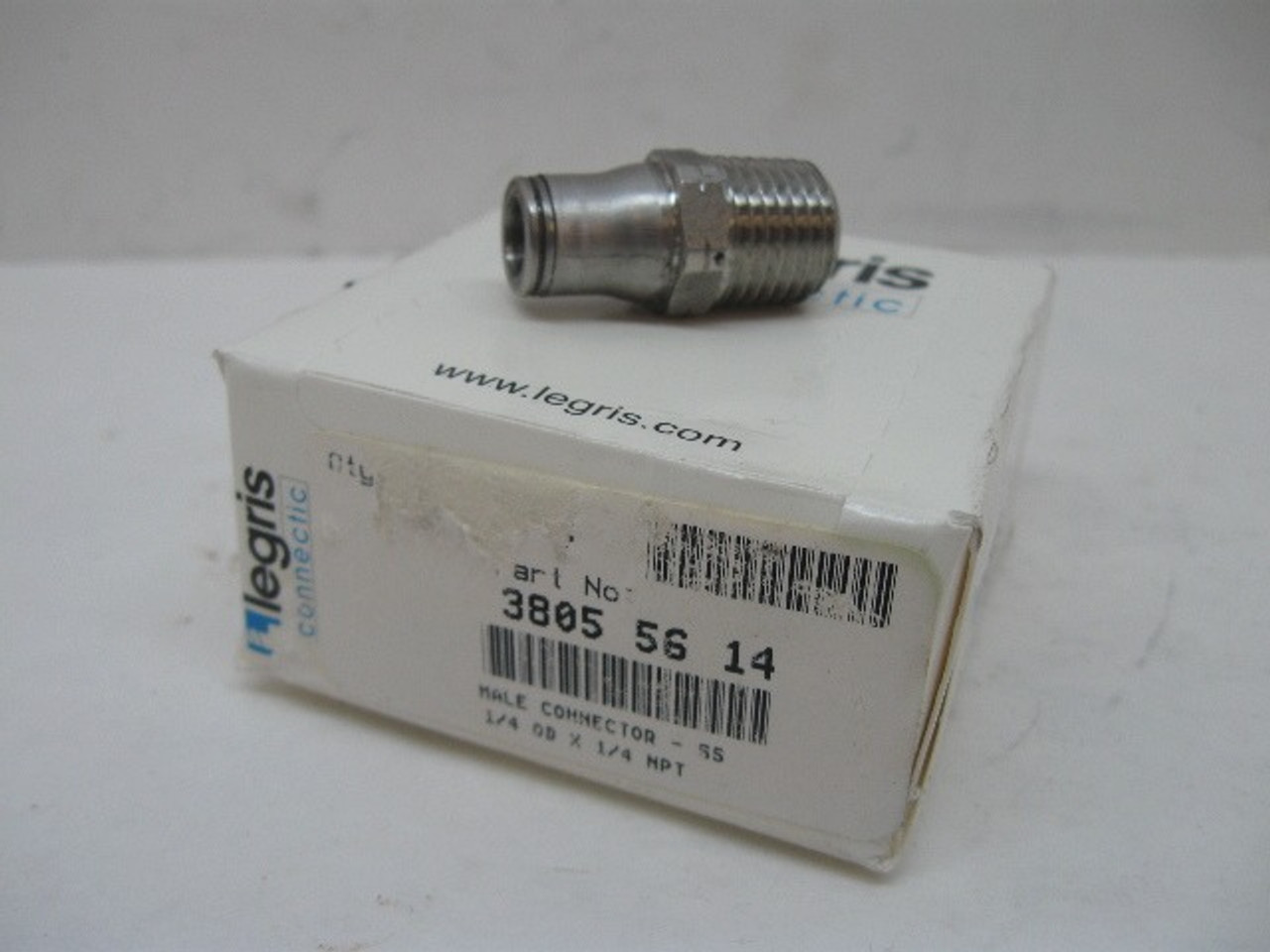 Legris 3805 56 14 Male Connector SS 1/4" OD x 1/4" NPT Pkg of 2 New