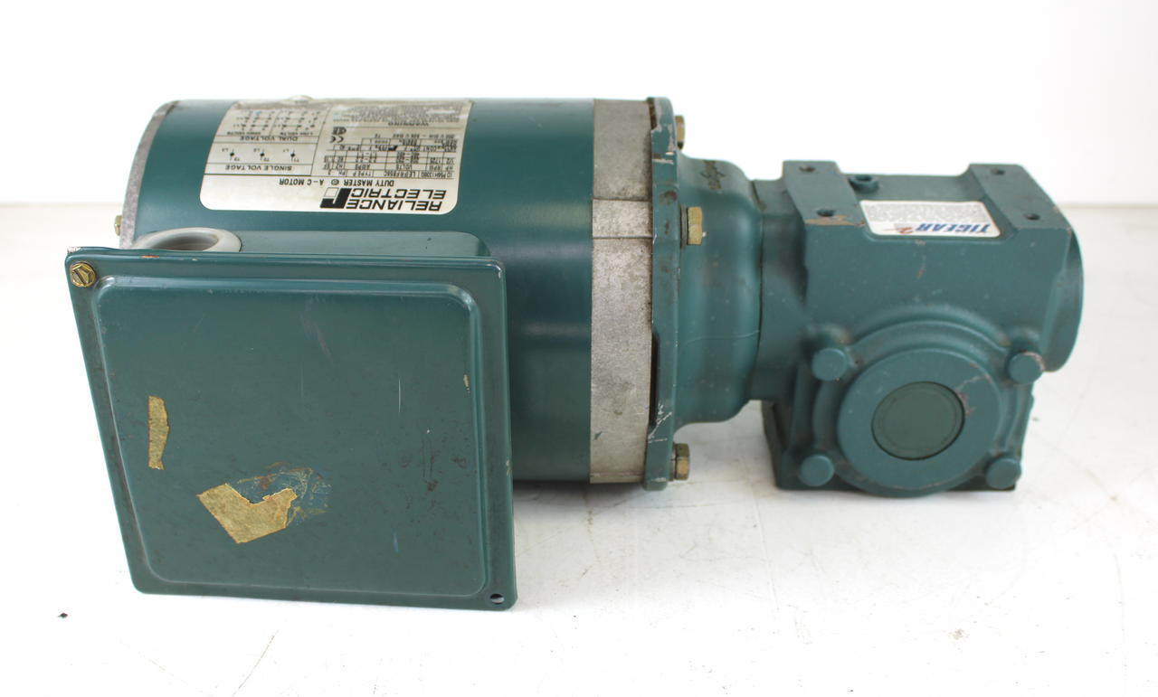 Reliance Electric P56H1338G Elec Motor 1/2Hp 1725 RPM w/Dodge Tigear 5:1 Ratio
