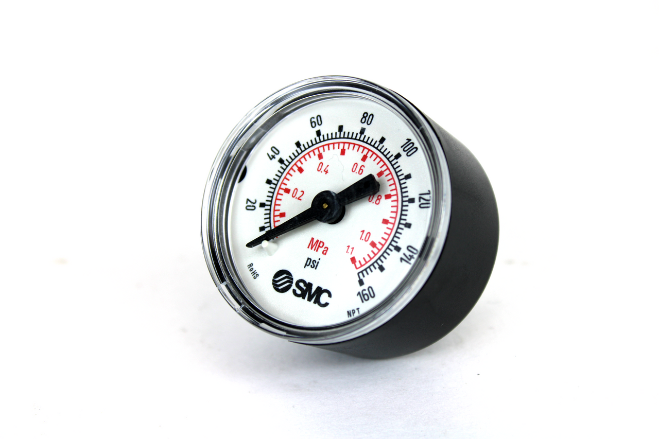 SMC K40-MP1.0-N01MS Air Pressure Gauge, 160 PSI, 1/8