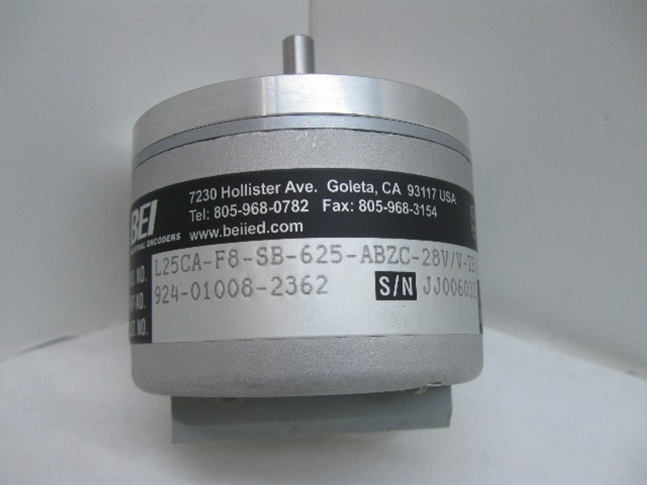 BEI Industrial 924-01008-2362 Encoder L25CA-F8-SB-625-ABZC-28V/V-TB-S