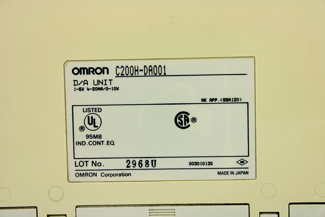 Omron C200H-DA001 D/A Unit Analog Output Module