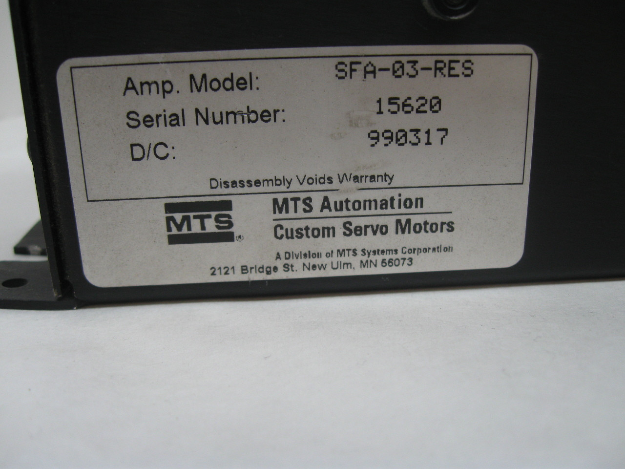Custom Servo Motors SFA-03-RES ServoFlex Brushless Servo Amplifier