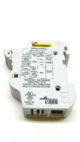 Bussmann Fuse Holder 30 Amp 600AC 2 Pole CHCC1DU Class CC