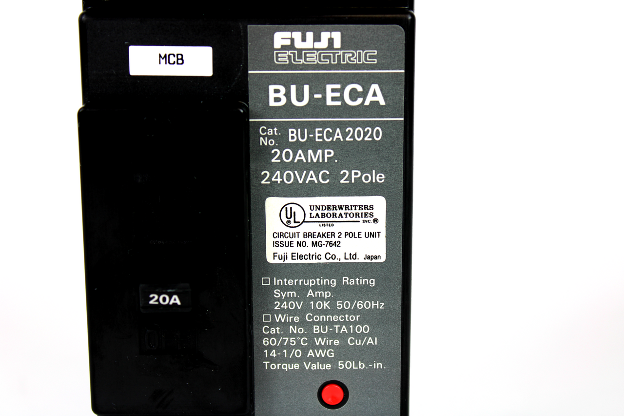 Fuji Electric BU-ECA2020 Circuit Breaker, 20 Amp, 2-Pole