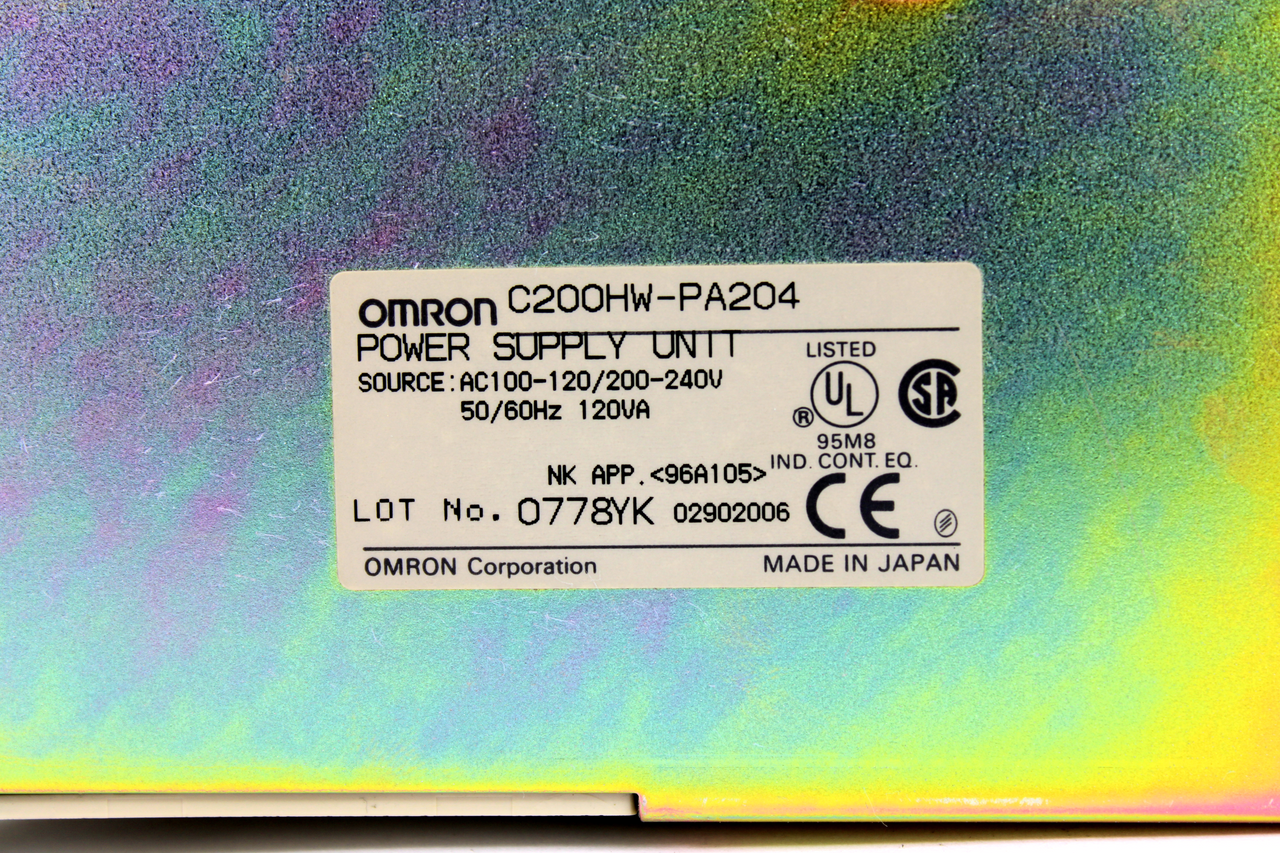 Omron C200HW-PA204 Power Supply 100-240 VAC