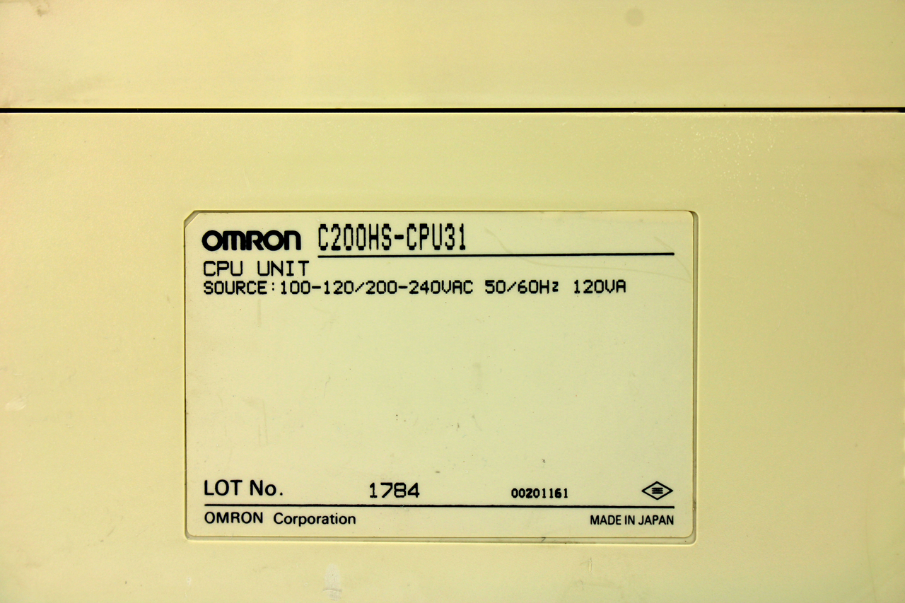 Omron C200HS-CPU31 CPU Unit, 100-120/200-240V AC