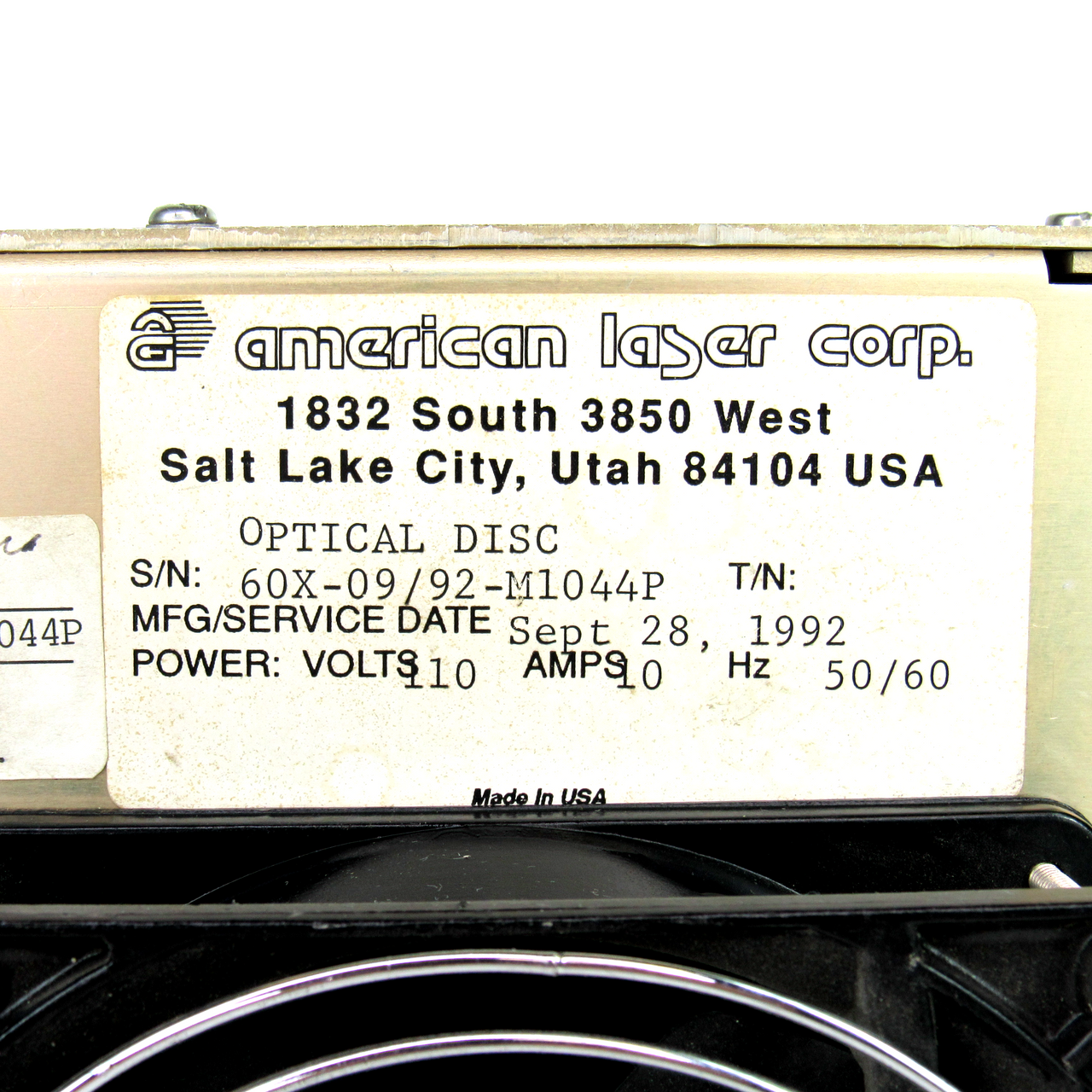 Dynamic Laser Model 60X Power Supply