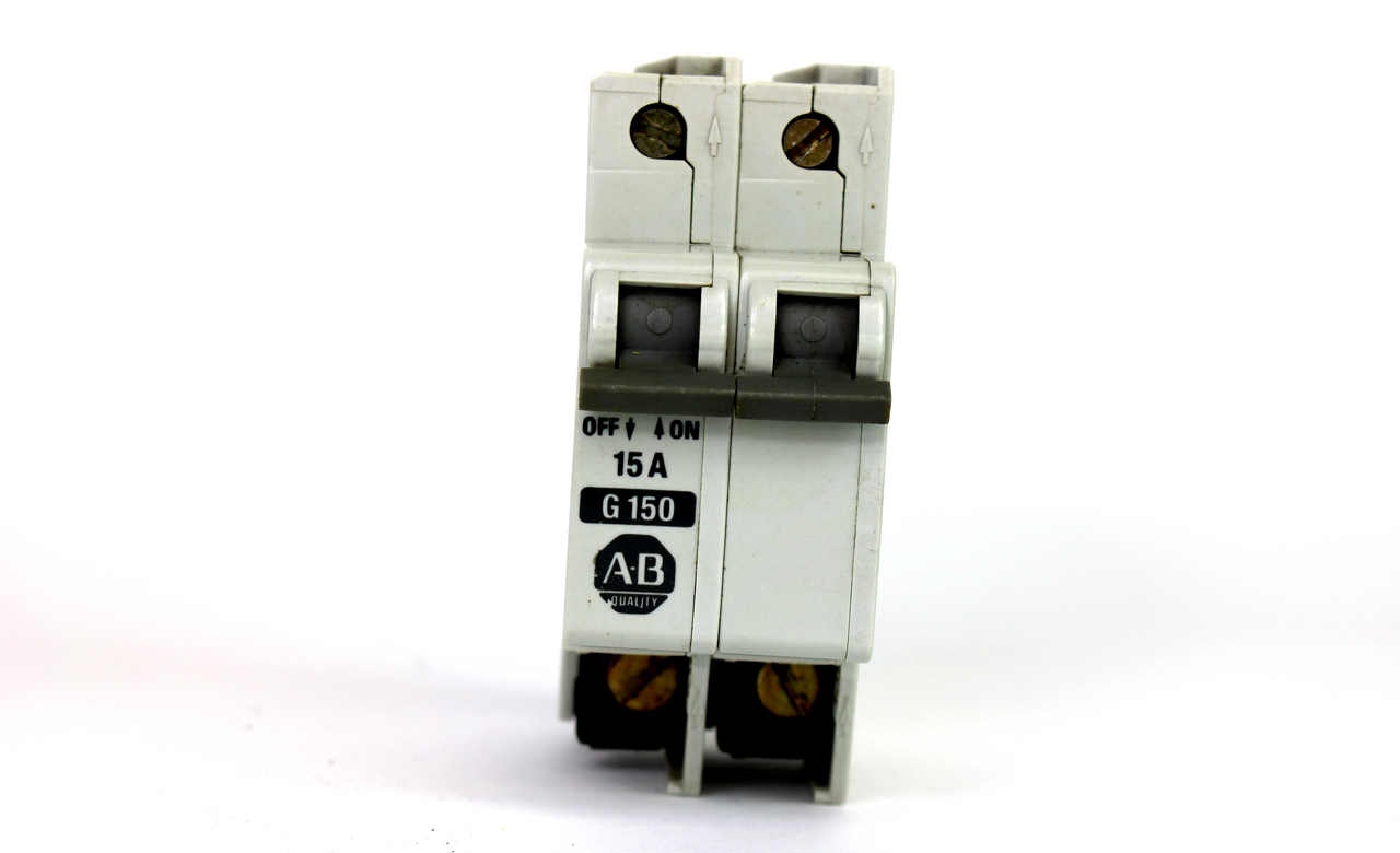 Allen Bradley 1492-CB2G150 Ser. A Circuit Breaker 15 Amp 2 Pole 480VAC 130 VDC