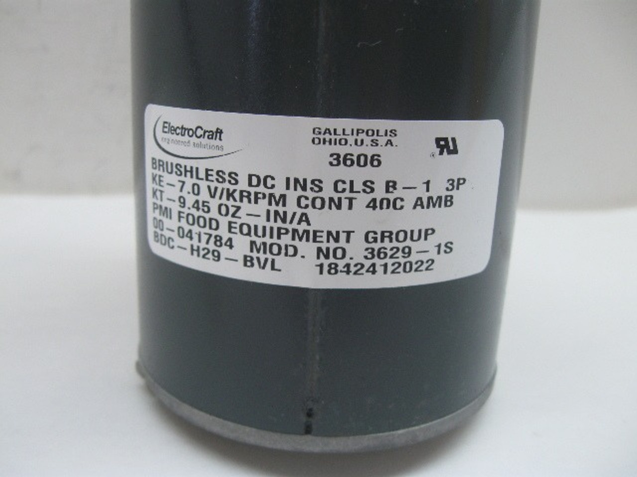 ElectroCraft 3629-1S BDC-H29-BVL Brushless DC Servo Motor