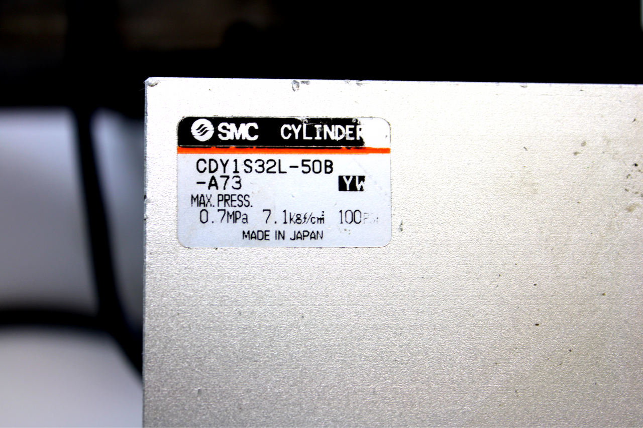 SMC CDRB1BW50-90S Rotary Actuator w/ CDY1S32L-50B-A73 Guided Cylinder Assembly