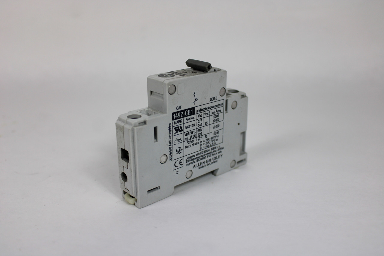 Allen Bradley 1492-CB1G040 Circuit Breaker 4 Amp, 277V, 1/3 Hp